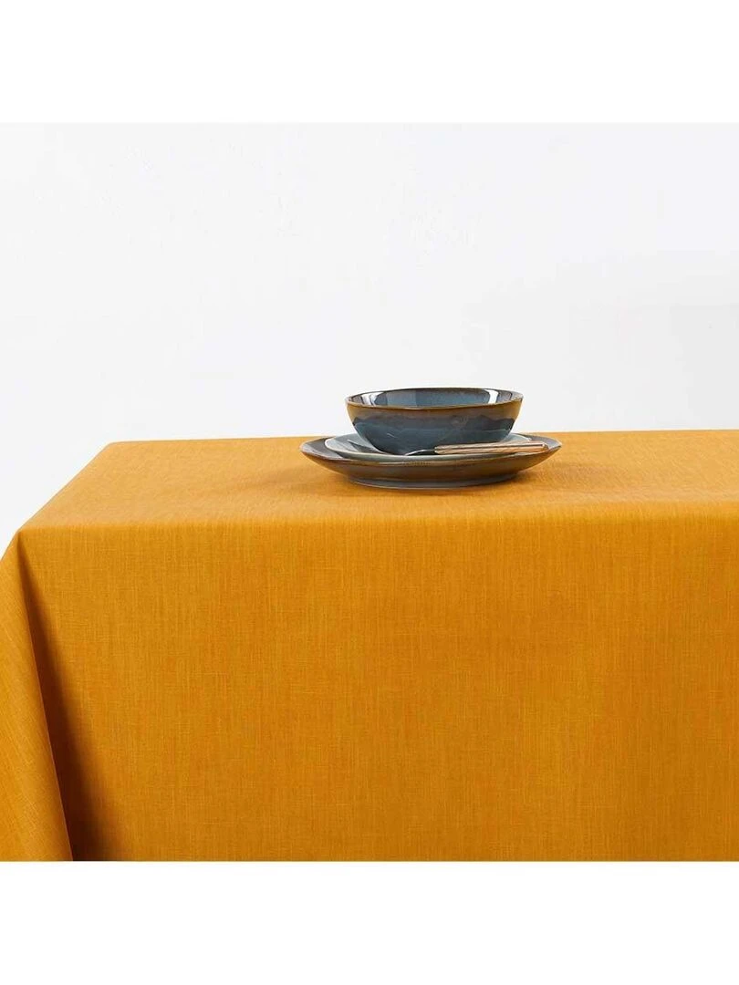 Nappe enduite anti taches   Jaune
