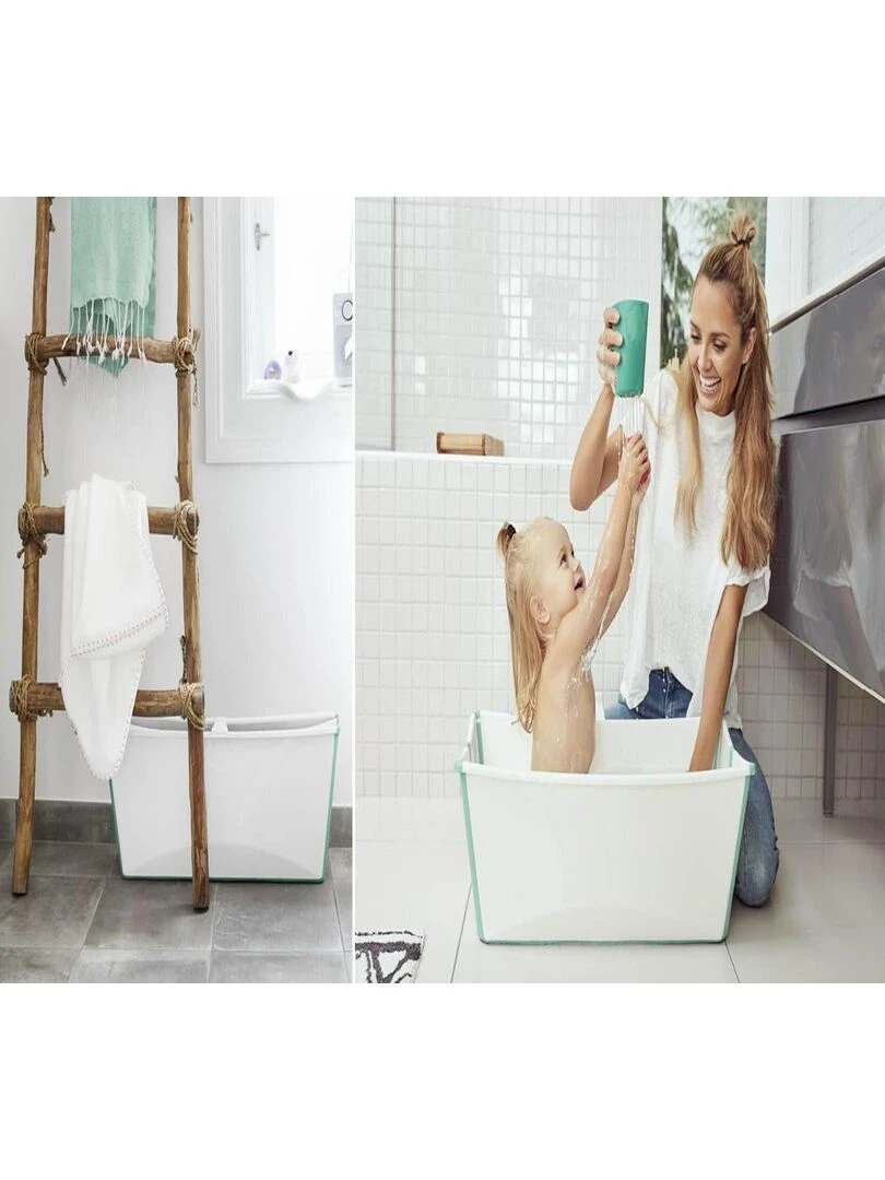 Flexi bath baignoire avec son support Blanc aqua Blanc
