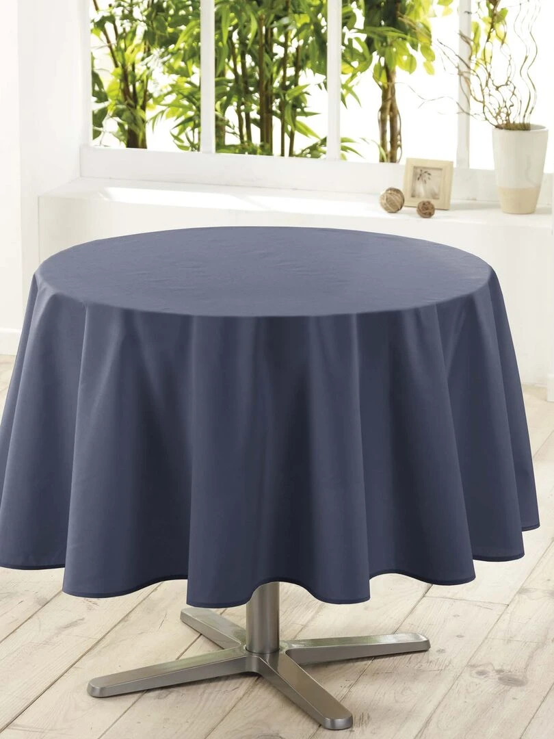 Nappe ronde Collection Essentiel top couleur Gris foncé