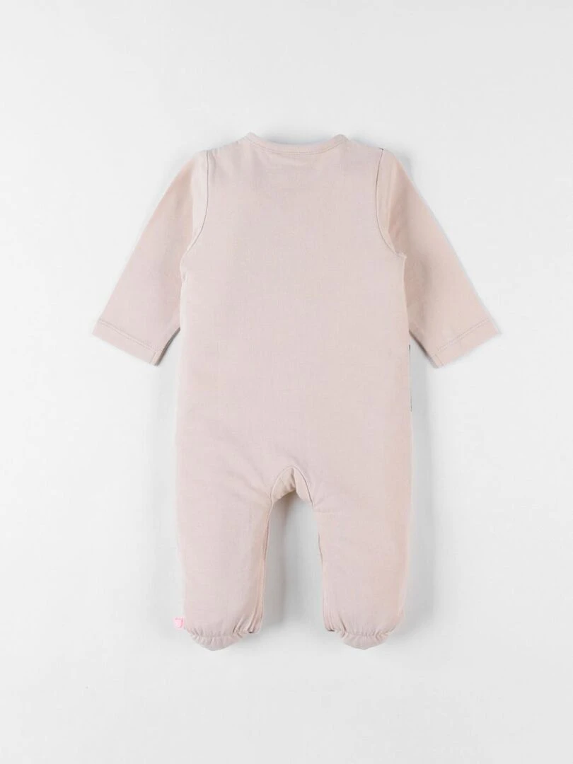 Pyjama 1 pièce éléphants en jersey sable Noukie's Beige