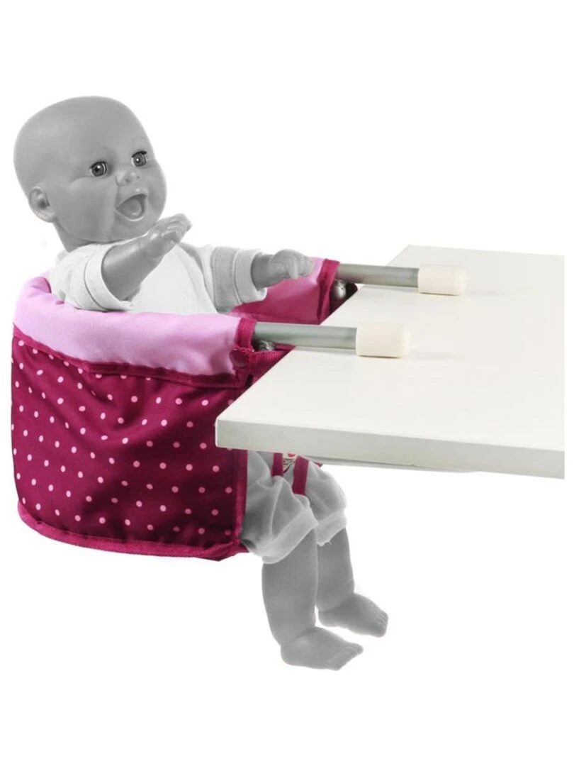 Siège de table pour poupée Tissus à pois couleur mûre N/A