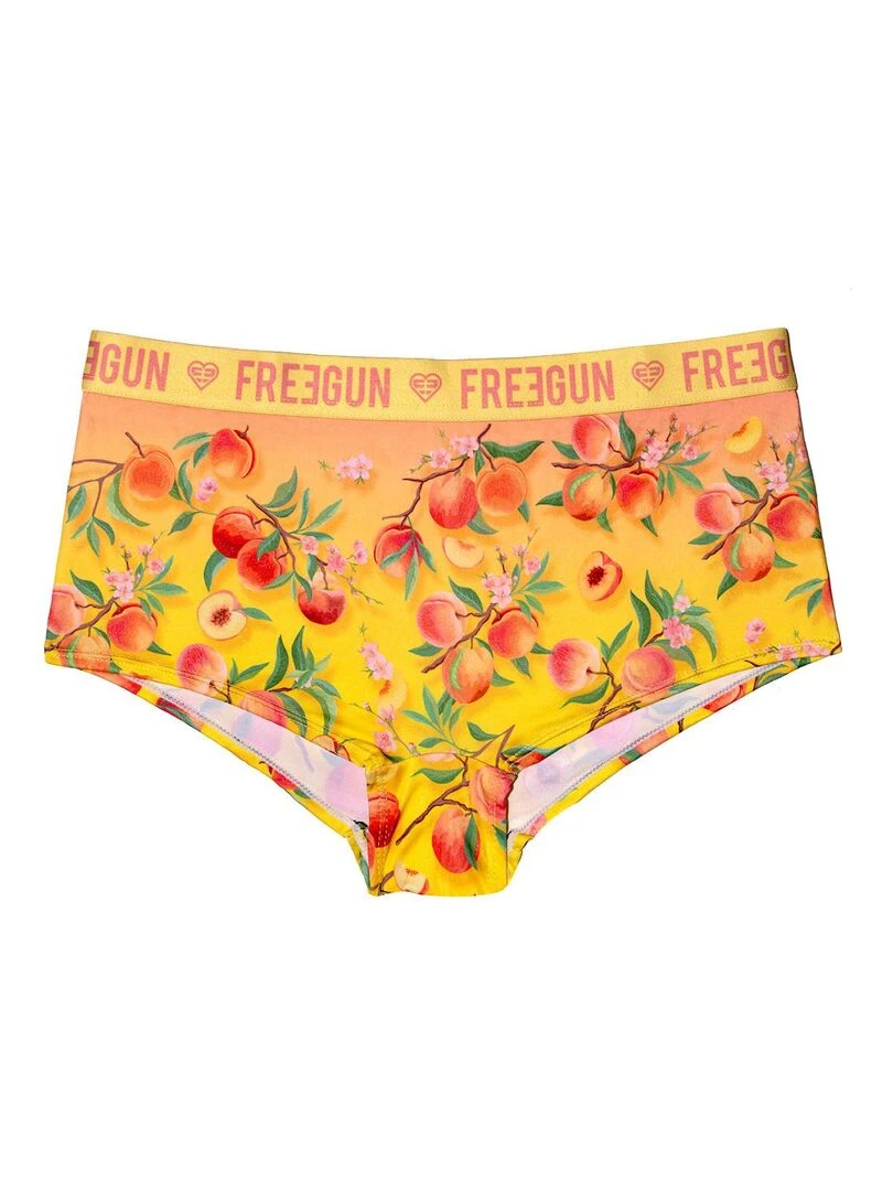 Lot de 4 shortys fille Flower Power Freegun   Jaune