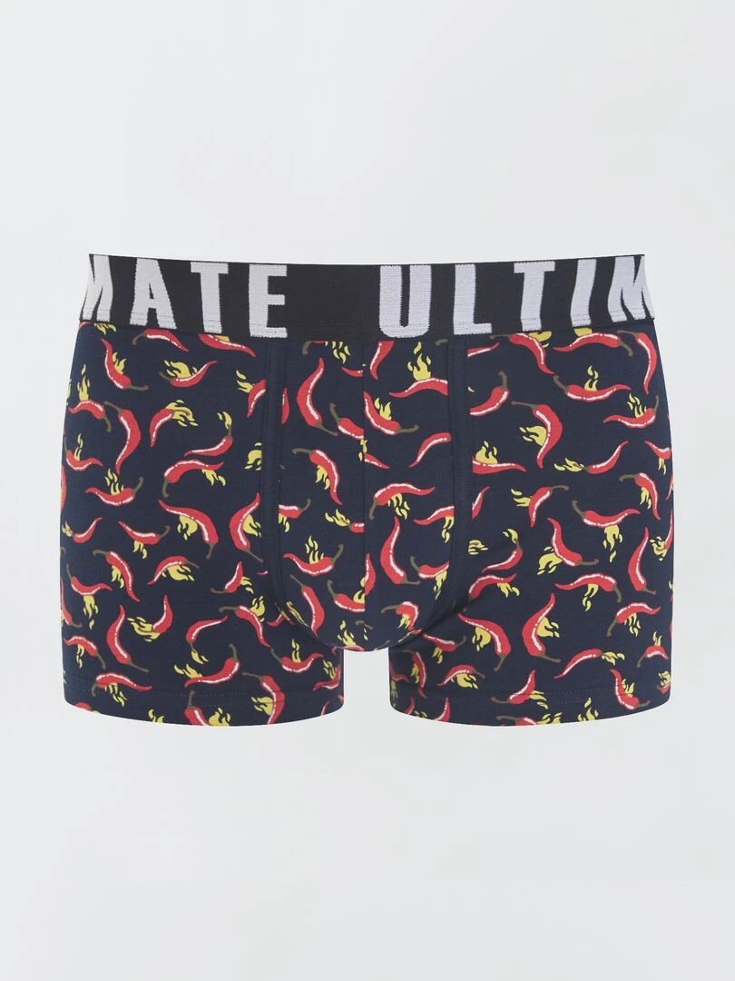 Lot de 3 boxers fantaisie Rouge/bleu foncé