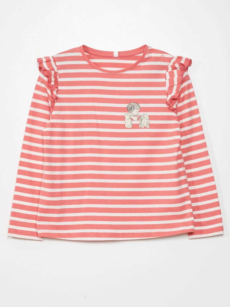 T shirt 'Disney' avec volants   So Easy   Rose