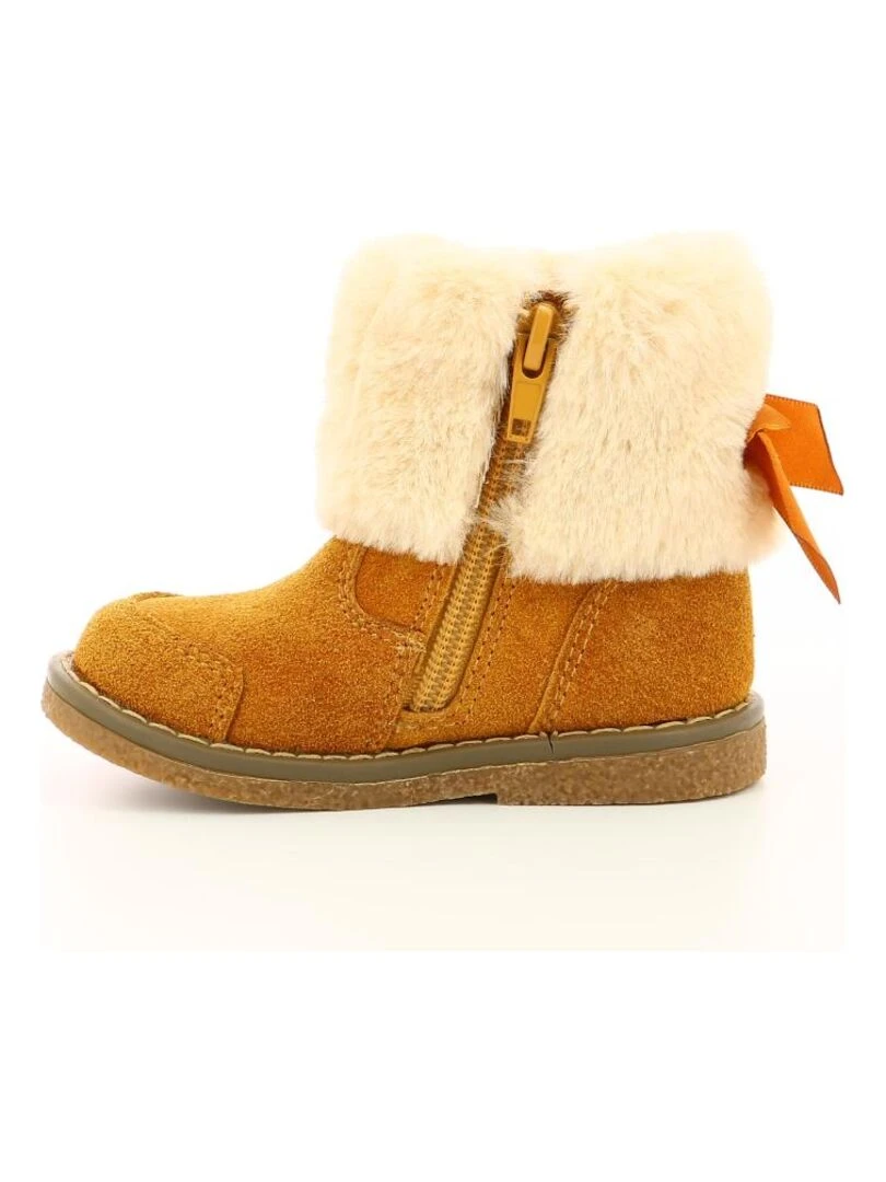 Boots Cuir Stelie   Marron