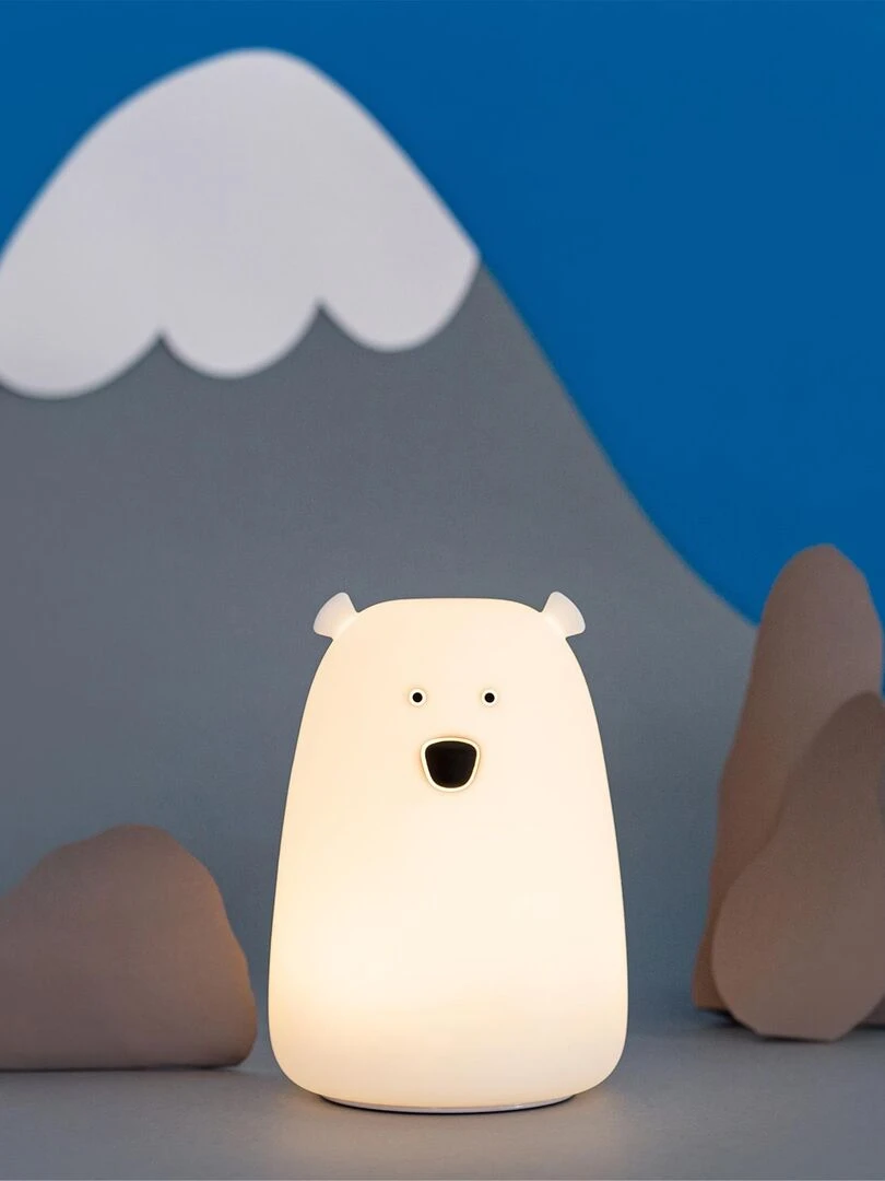 Veilleuse lumineuse tactile en silicone  Ourson   Bleu