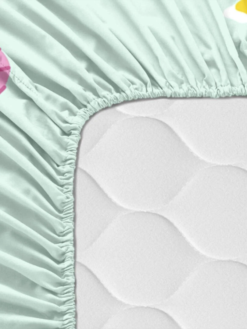 Drap housse Cute llamas Lit Bébé "Happyfriday"   Blanc