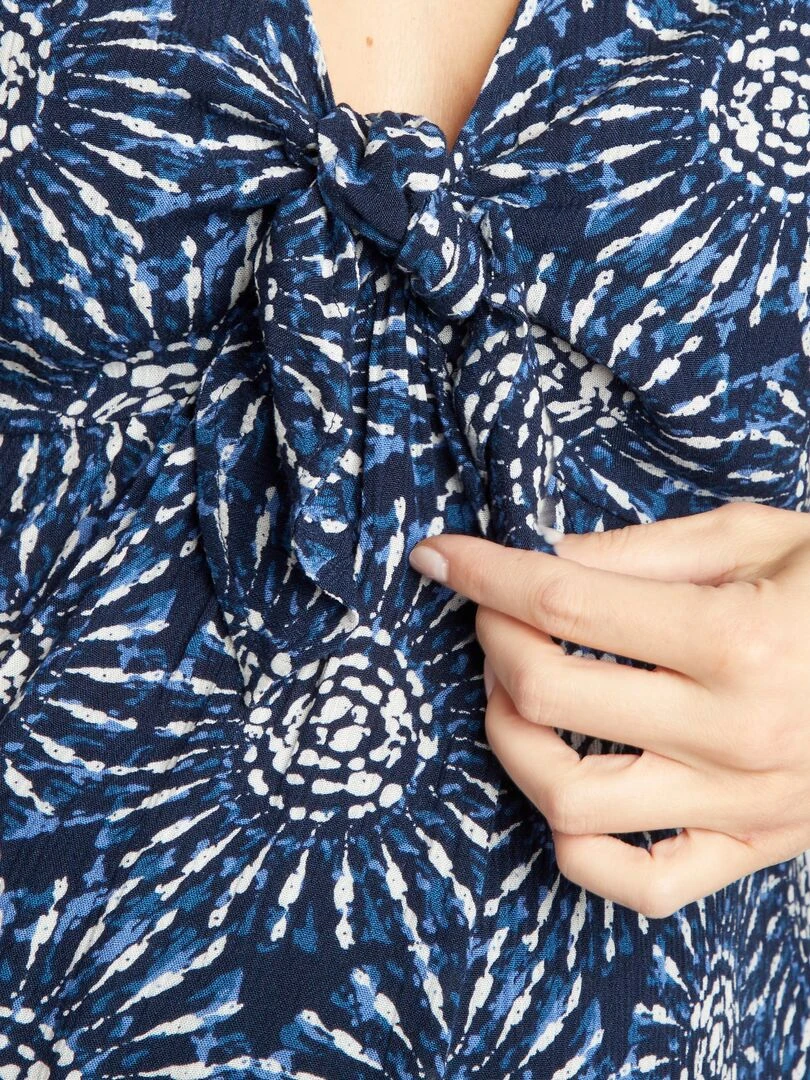 Blouse grossesse avec imprimé   Bleu