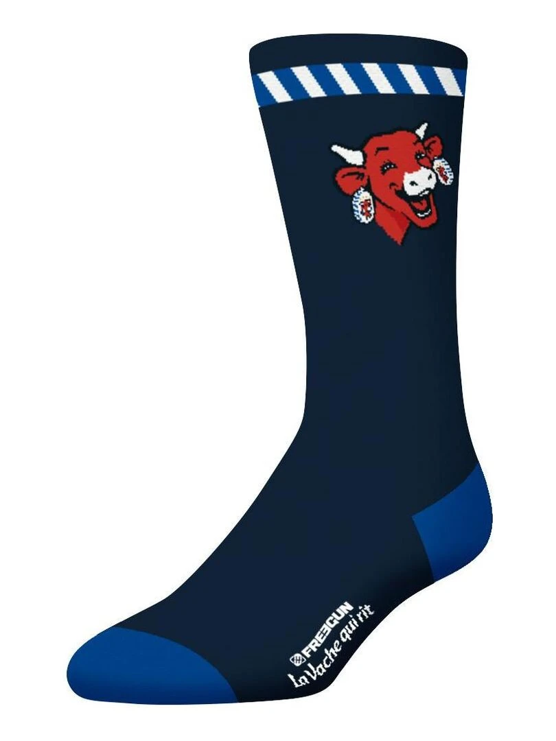 Lot de 4 paires de chaussettes homme La Vache Qui Rit Freegun   Bleu