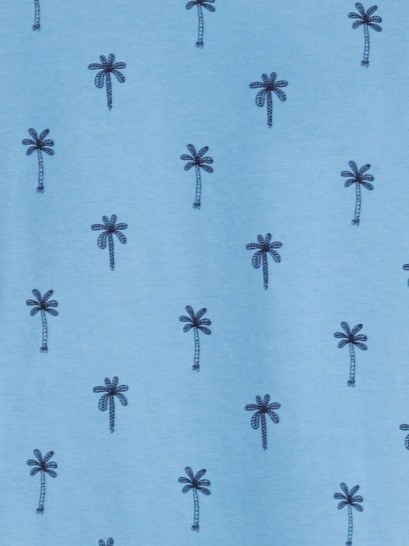T shirt imprimé Bleu palm