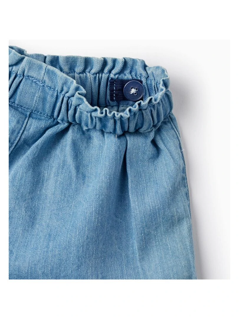 Shorts en jean en coton avec volants pour bébé fille  EXPLORING AUSTRALIA   Bleu clair