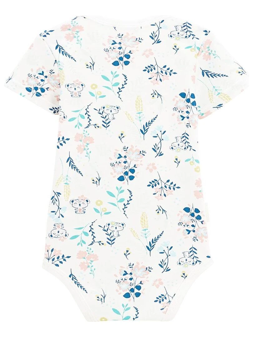 Lot de 2 bodies bébé manches courtes Paradise Flowers   Bleu