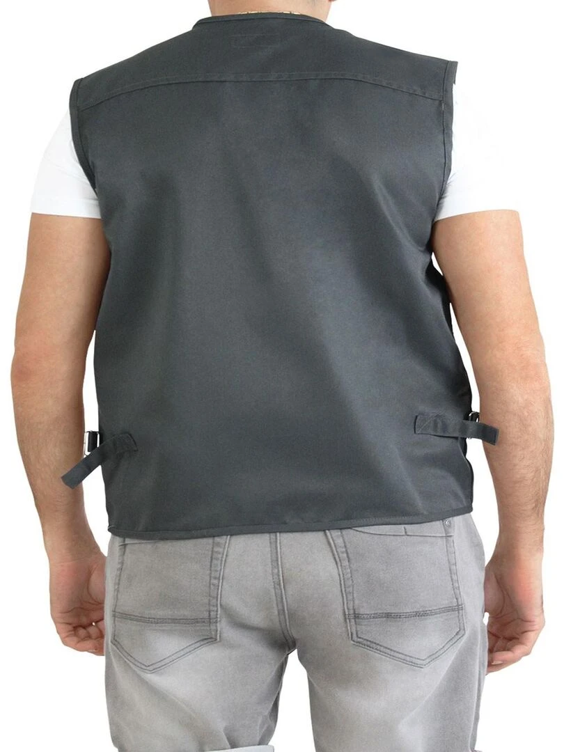 Gilet de pêche Kebello   gris anthracite
