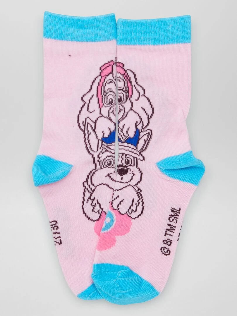 Lot de chaussettes 'Pat Patrouille'   3 paires   Rose/bleu