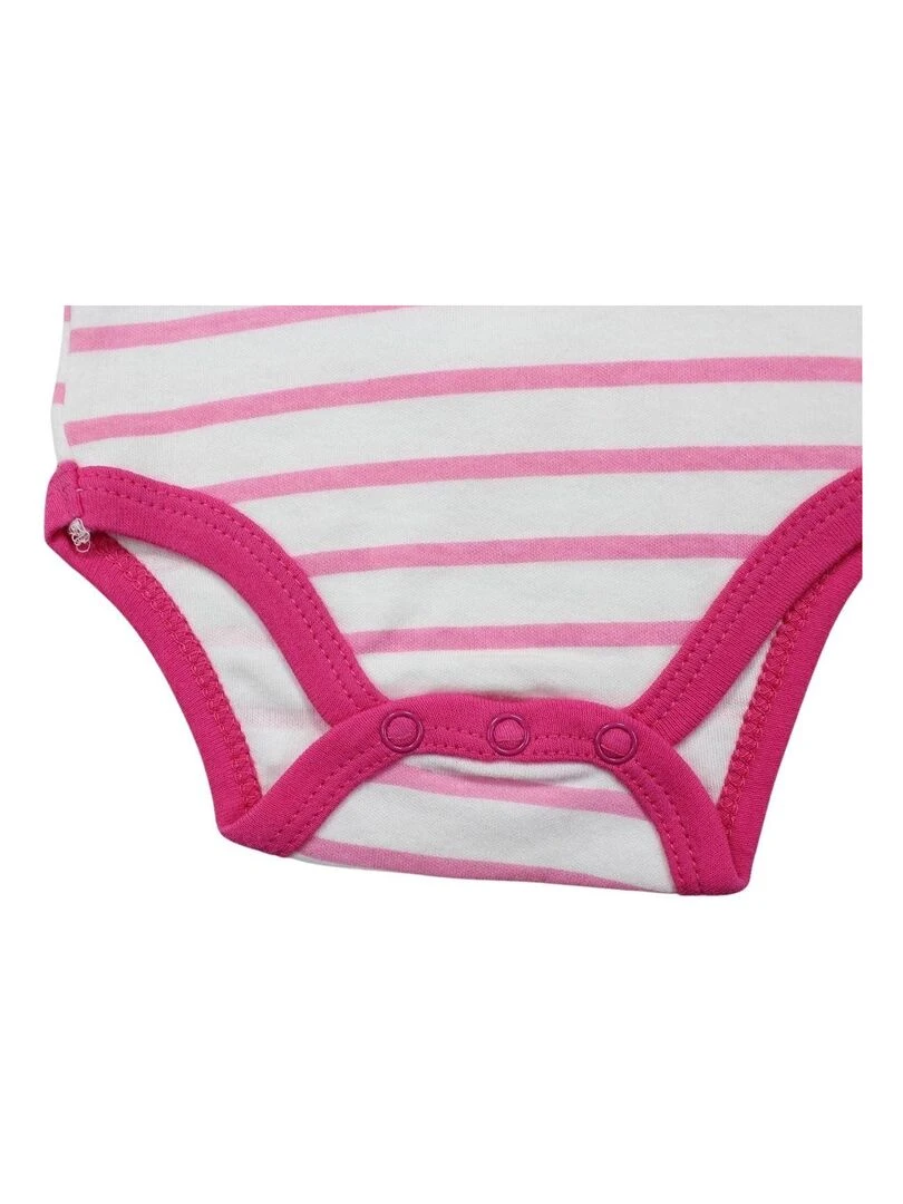 Lee Cooper   Lot de 2 bodys bébé fille en coton   Rose