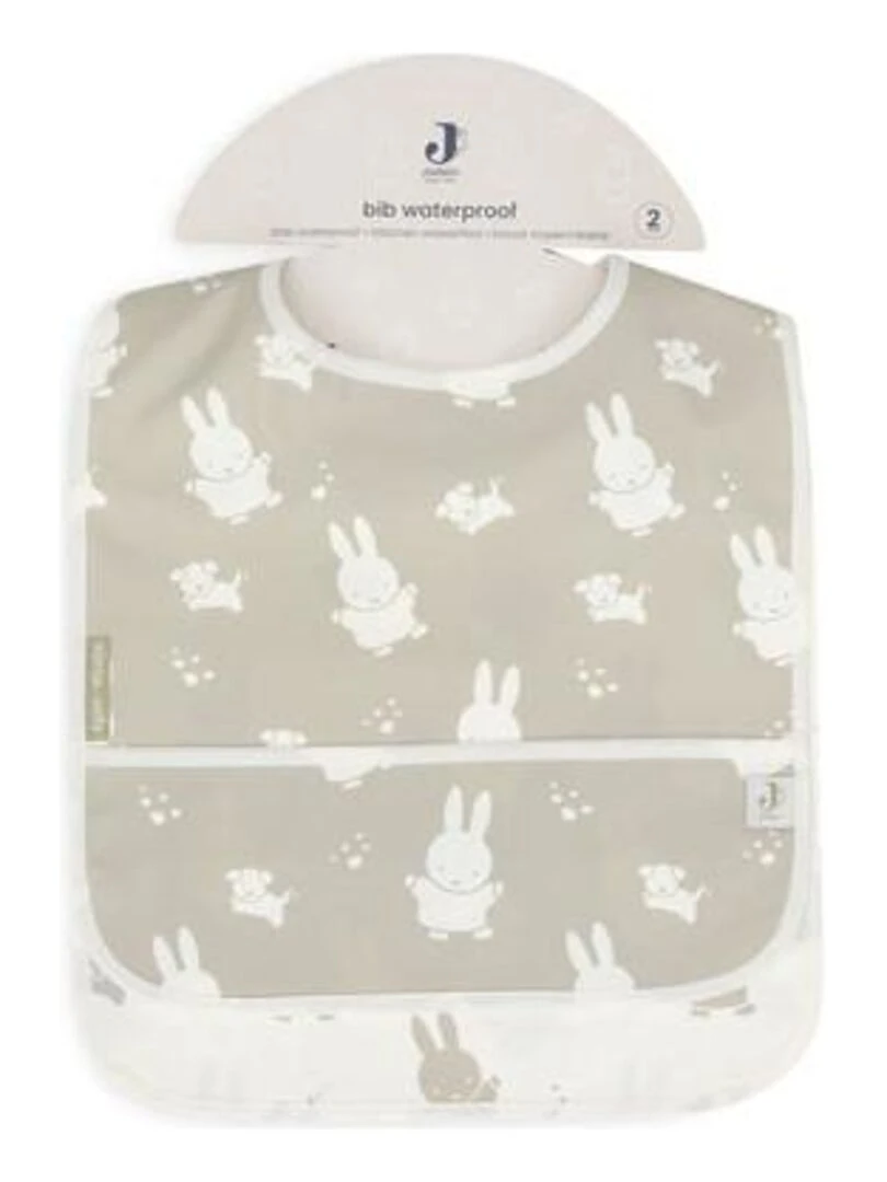 Bavoir imperméable MiffySnuffy Vert Olive (2pcs) Jollein Vert