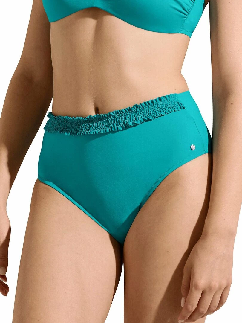 Bas maillot slip de bain échancré taille haute Las Vegas Vert