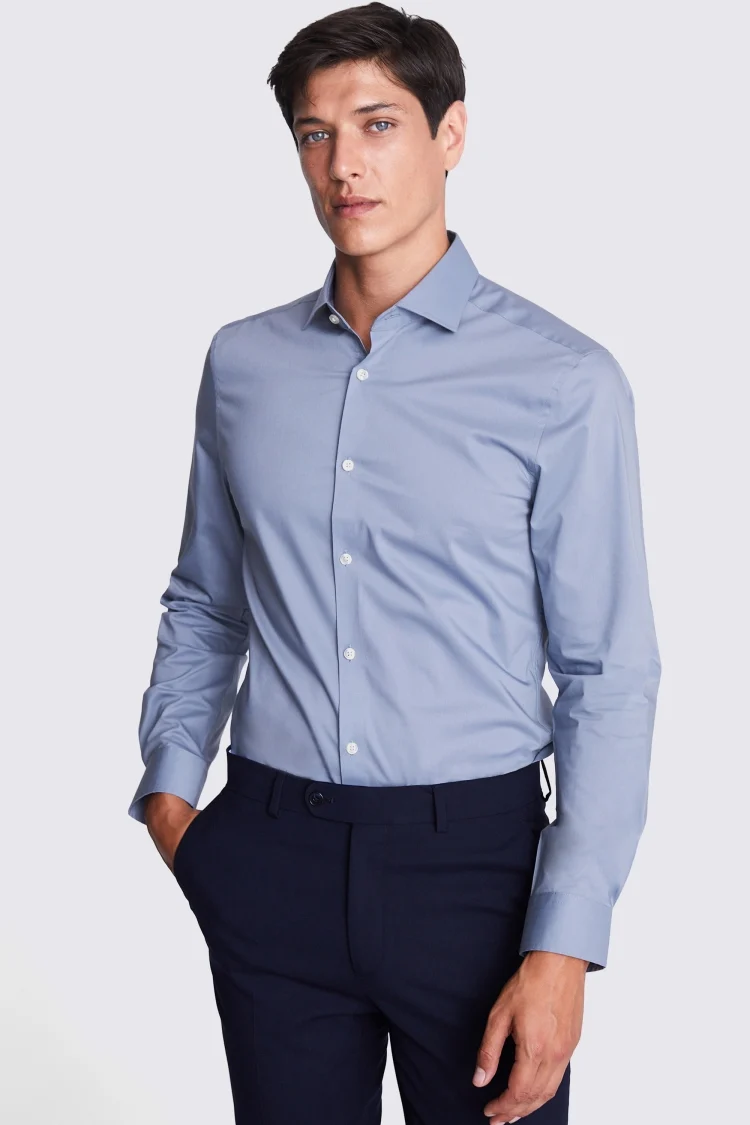 Slim Fit Sage Dobby Stretch Shirt   Buy Online at Moss