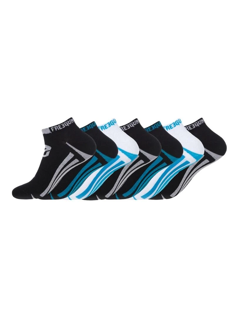 Lot de 7 Paires de Chaussettes Socquettes homme Freegun Noir