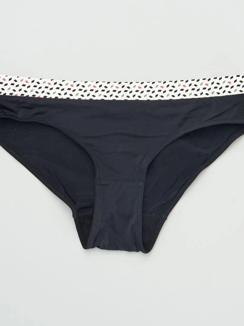 Lot de 2 culottes avec imprimés 'Envie de lingerie'   noir/blanc