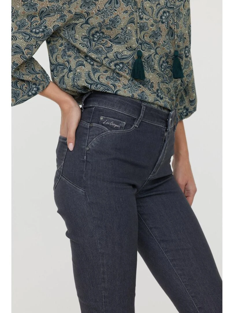 Lee Cooper   Jean coton slim push up JINNIE   Gris