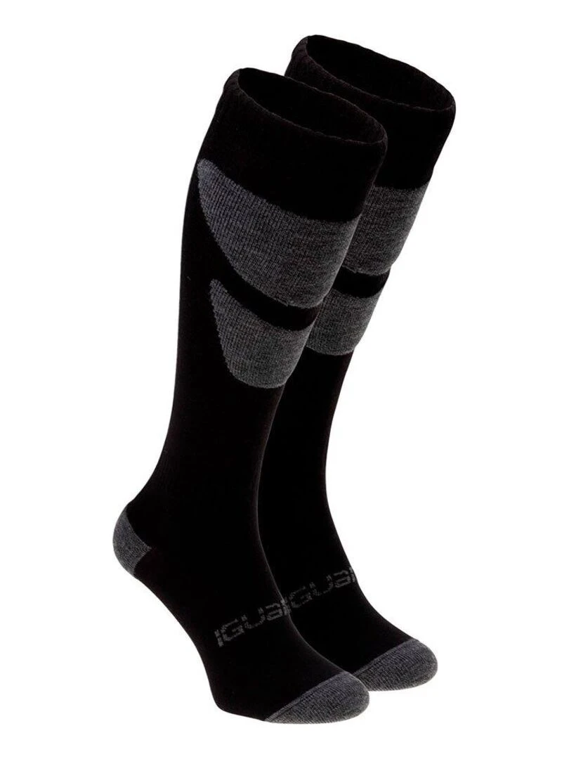Iguana Chaussettes de ski PREDO Noir Gris Noir