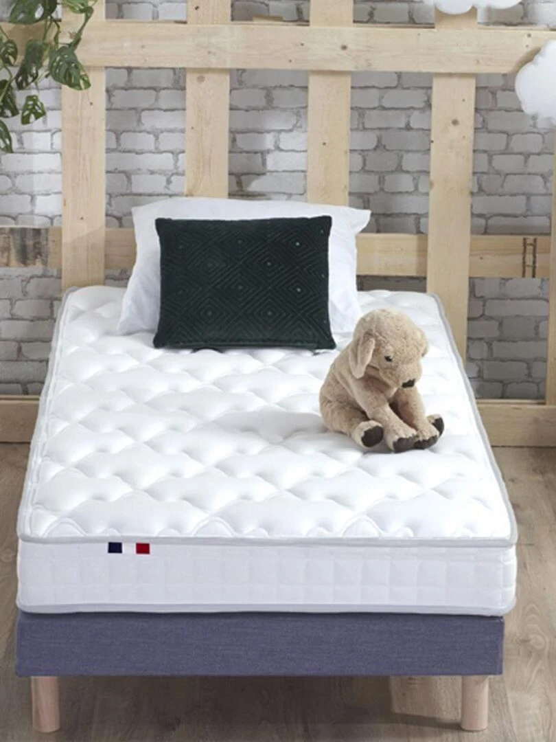 Matelas 100% latex 5 zones ORIGINEL Spécial Dos Sensible Fabriqué en France   Blanc