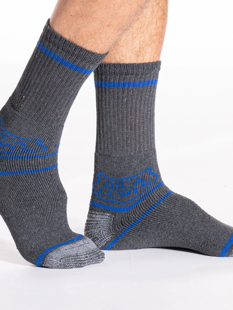 Chaussettes de travail renforcées  lot de 3 SOCKLG 'Rica Lewis'   Gris