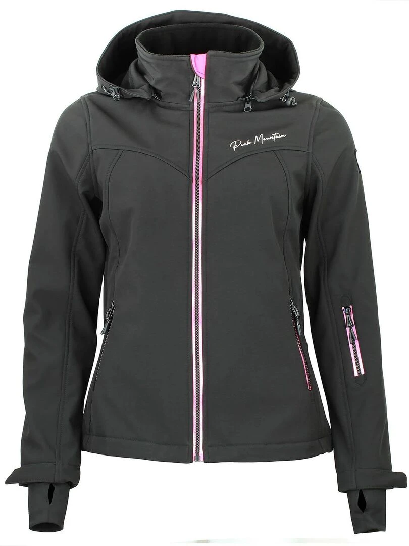 Blouson softshell femme AMALEO PEAK MOUNTAIN Noir