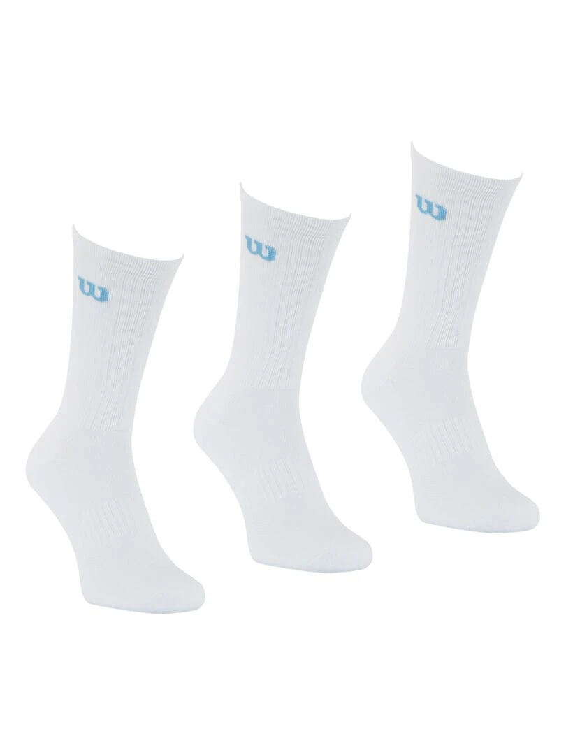 LOT DE 3 PAIRES DE CHAUSSETTES WILSON BLANC Blanc