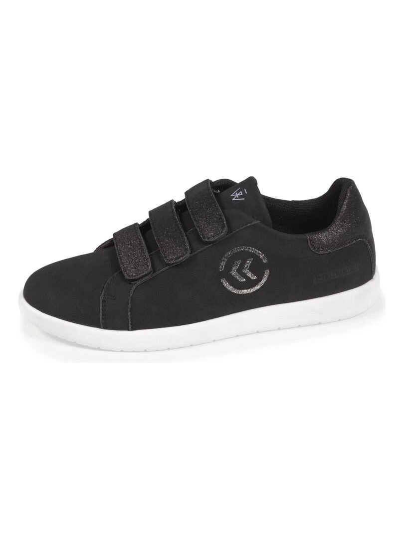 Baskets Confort Femme scratch pailleté Noir Noir