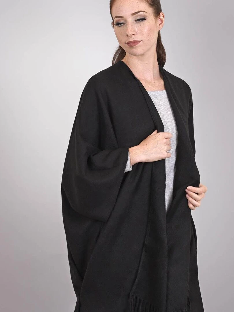 Poncho poches Casa Fabriqué en France Noir