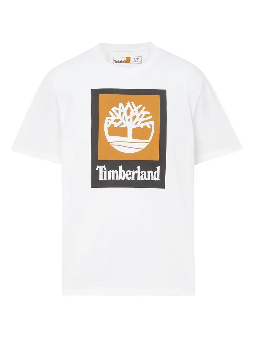 Tee Shirt Timberland Colored Short Sleeve Blanc