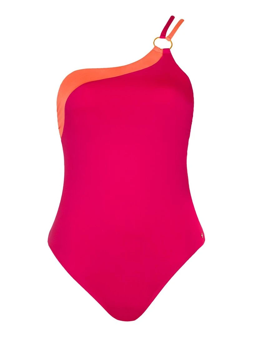 Maillot de bain une pièce asymétrique sans armatures Laos   Rose