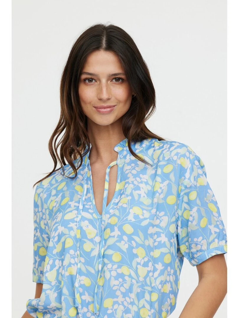 Lee Cooper   Blouse manches courtes viscose regular MANZA MC   Bleu ciel