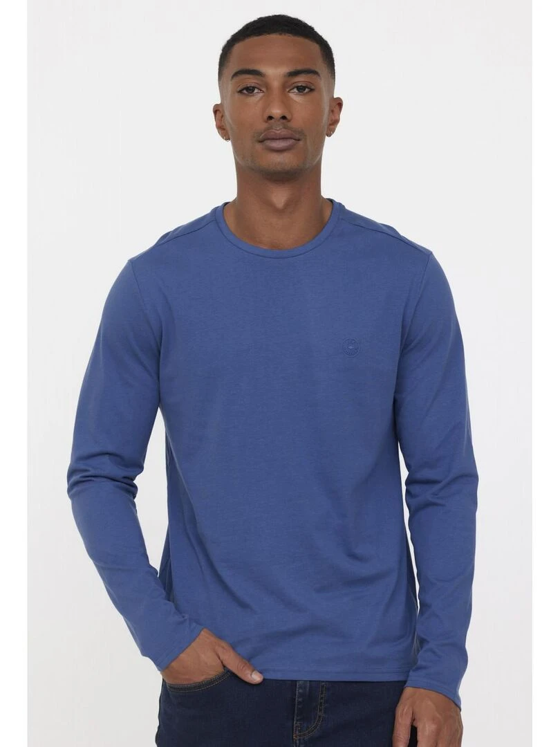 Lee Cooper T Shirt manches longues coton regular AREO Gris