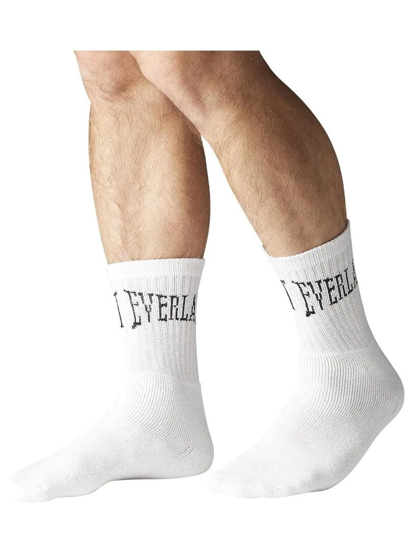Lot de 6 Paires de Chaussettes Tennis assorties Everlast   Noir