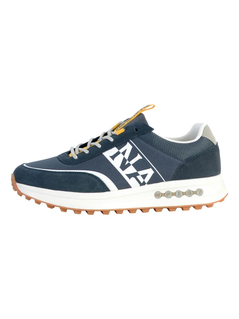 Basket Basse Cuir Napapijri Late Bleu