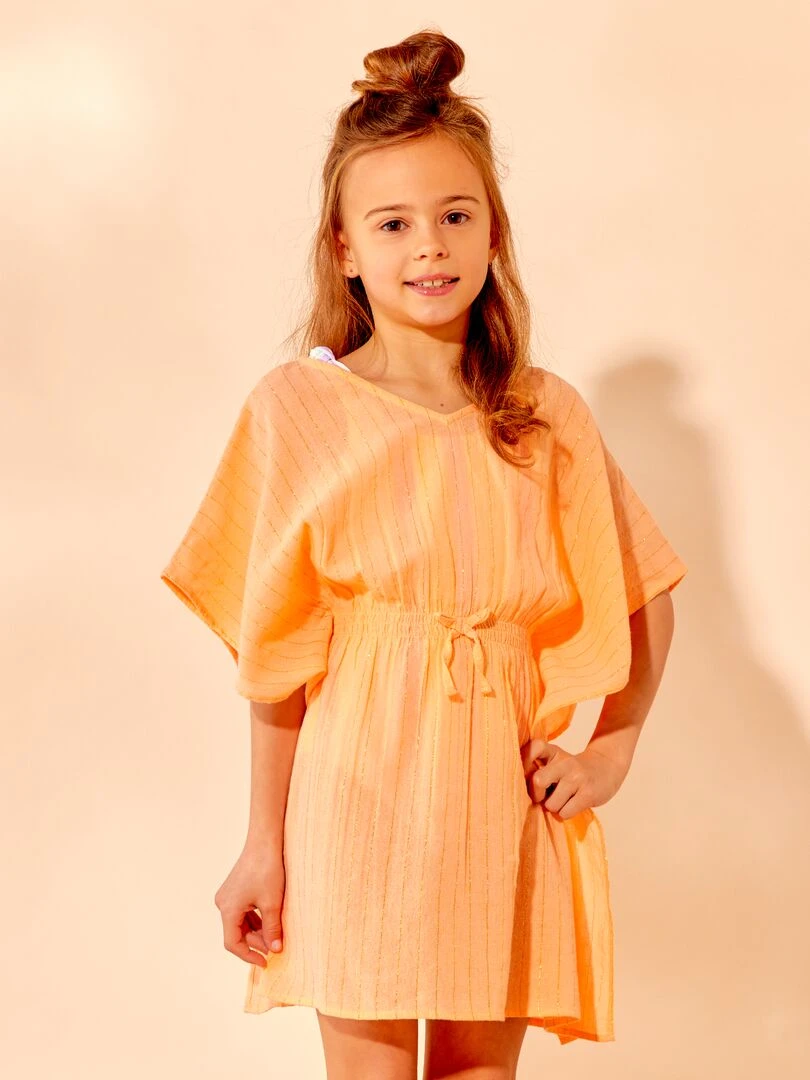 Robe de plage avec fibre pailletée Orange