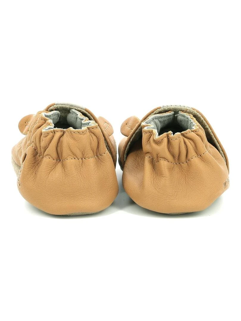 Coffret Chausson Cuir Bebe Robeez Sweety Dog   Marron
