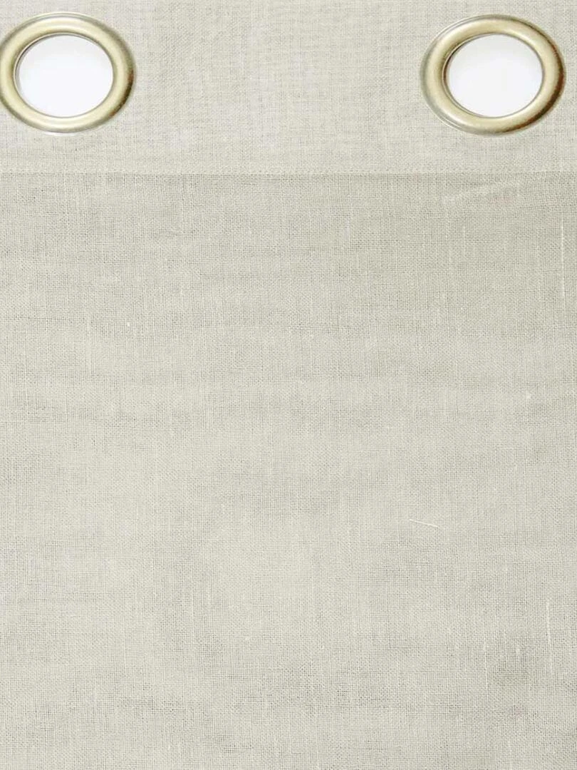 Voilage 100% Lin à oeillet Beige