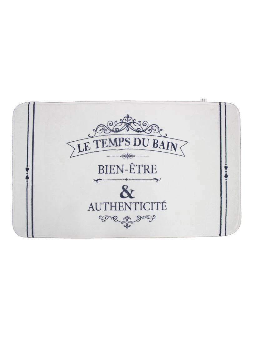 Tapis de bain Modele Le temps du bain Blanc