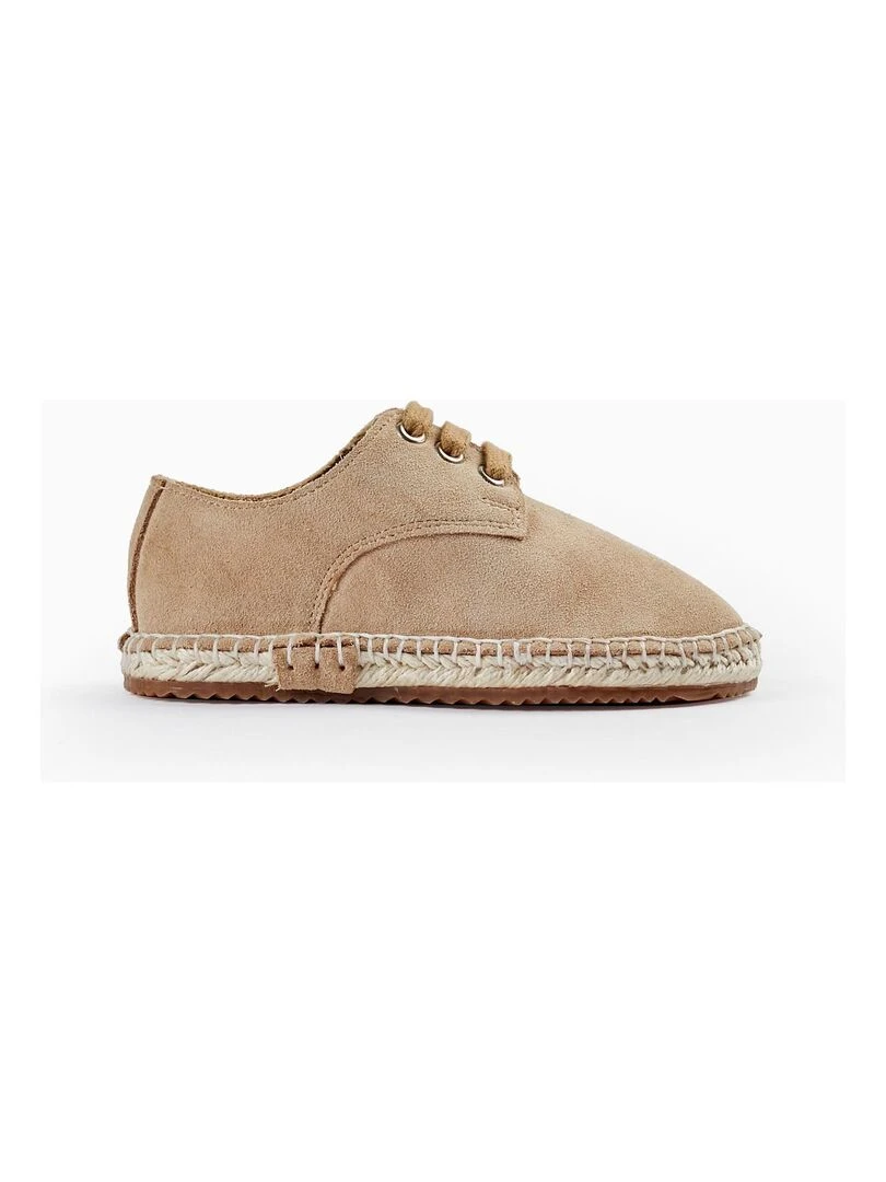 Chaussures en daim en cuir pour bébé garçon BROTHERS&SISTERS Beige clair