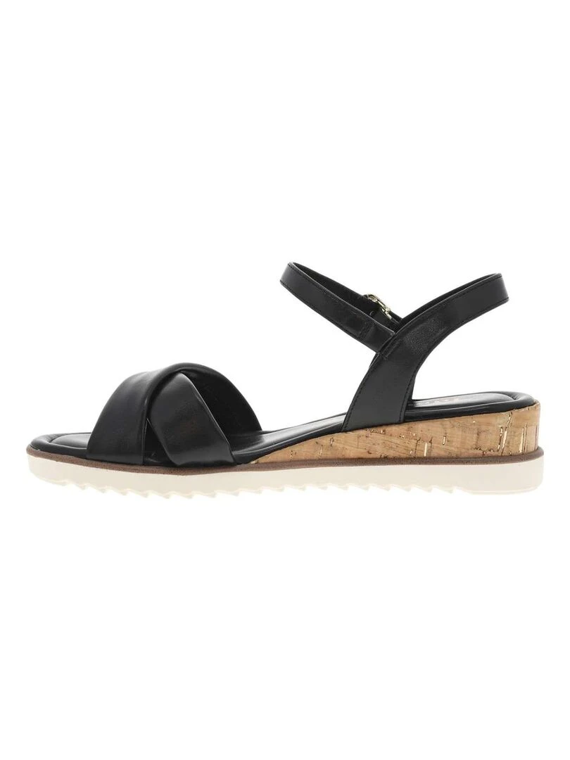 TAMARIS   Nu pieds talon compensé bas   Noir