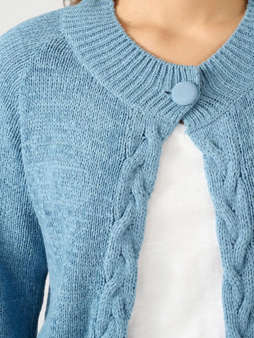 Gilet boléro manches 3/4 Damart Bleu