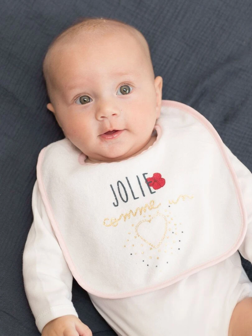 Lot de 7 bavoirs bébé Kinousses   Bleu