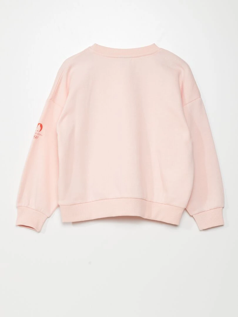 Sweat à col rond   Paris 2024   Rose