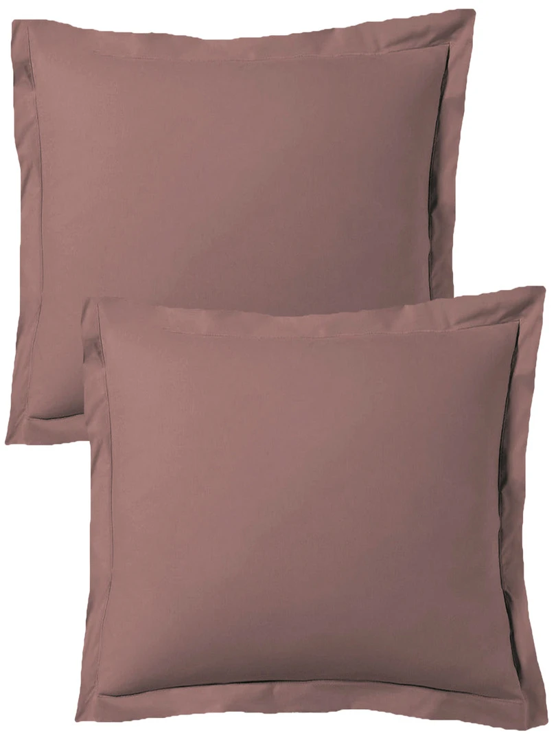 Blanc Avenue Lot De 2 Taies D'oreiller 50x70 Cm Satin De Coton Rose   Rose