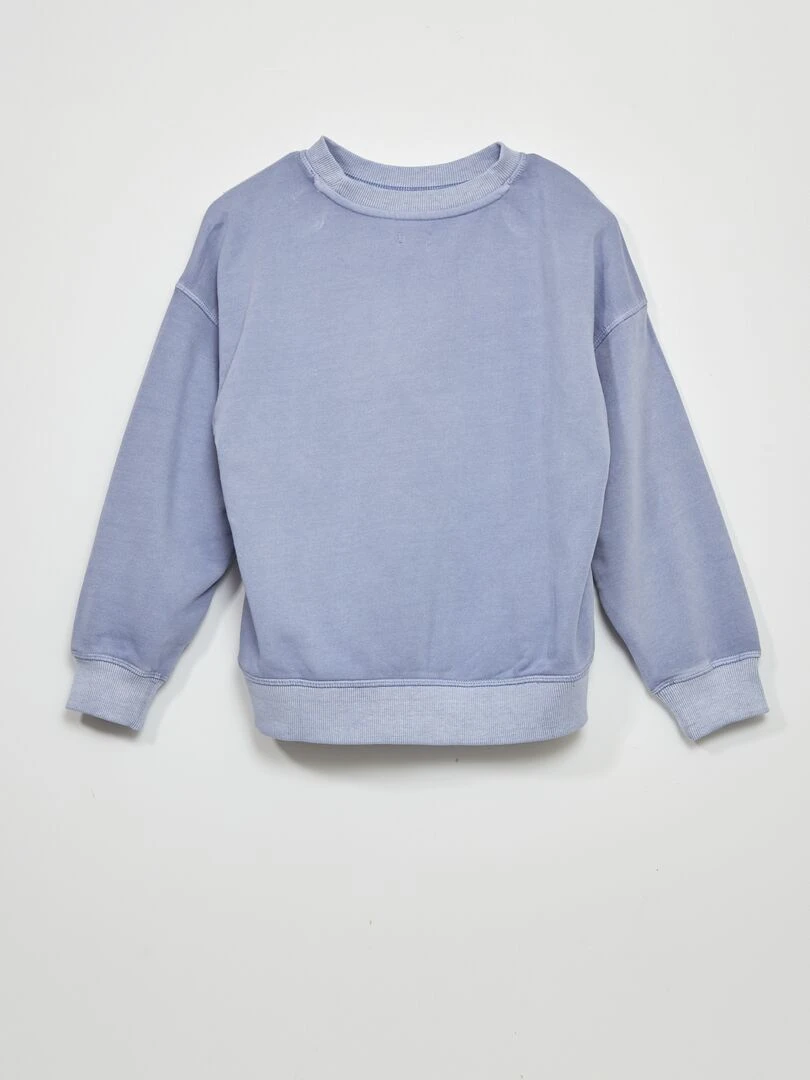 Sweat en molleton léger avec imprimé   Bleu