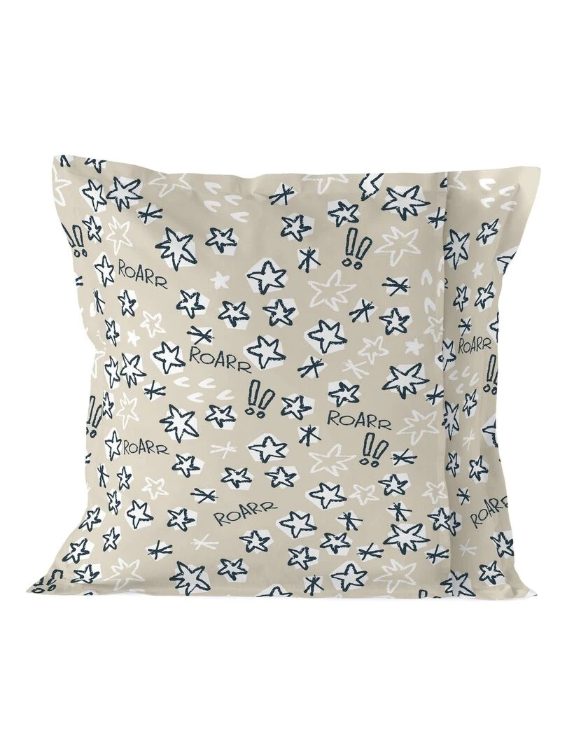 Taie d'oreiller Dino friends "Happyfriday"   Blanc